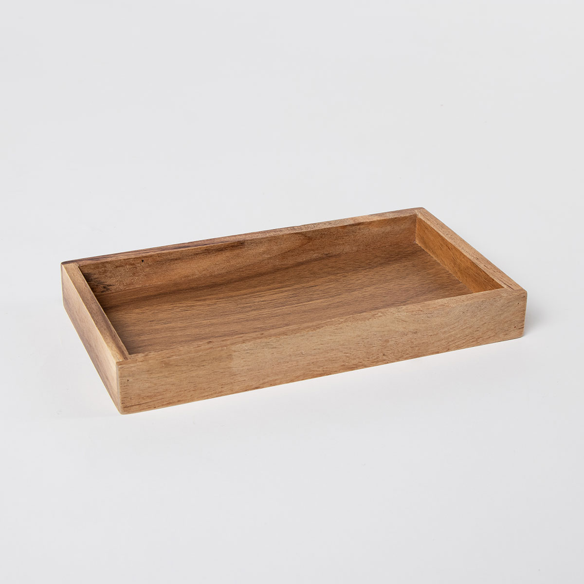 Estante de baño rectangular de madera de acacia