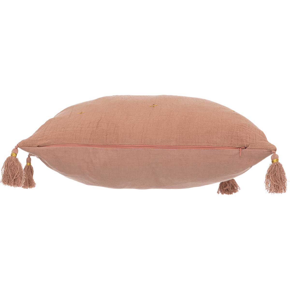 Cojín Gaze Rosa Palo C/Cruces 40x40Cm