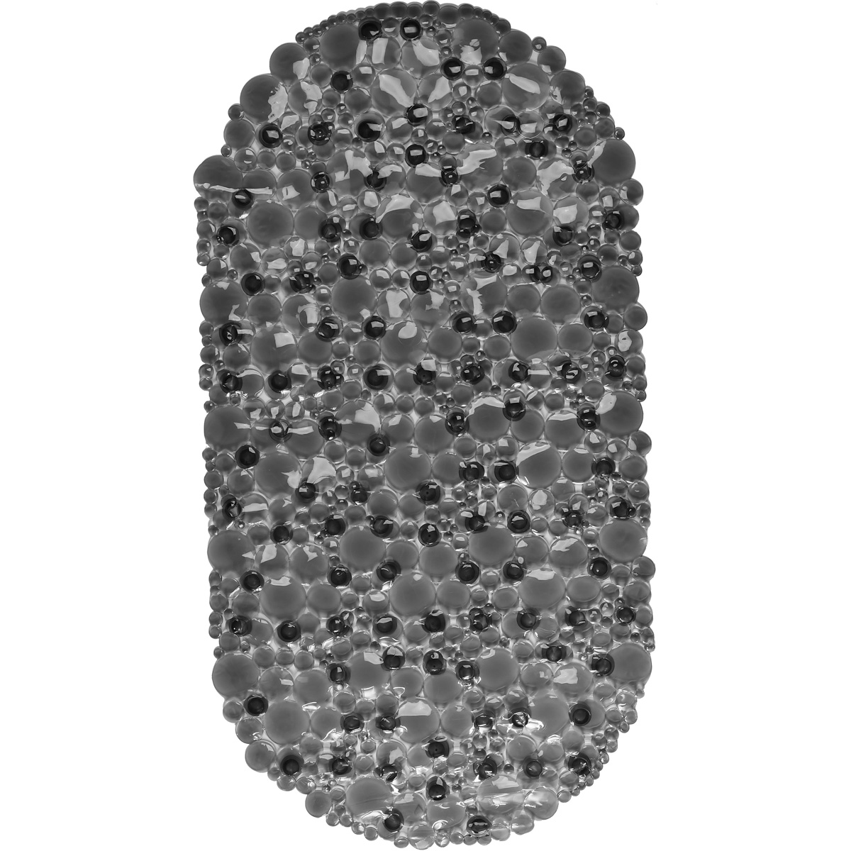 Alfombrilla p/baño antideslizante gris 69x36cm