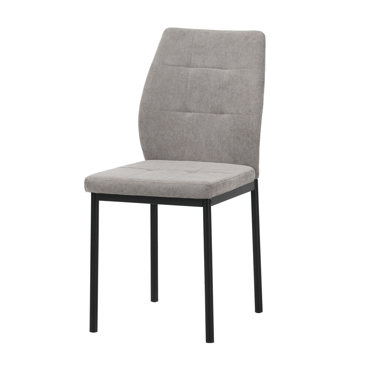Juego de 2 sillas MEZIO gris de tela
