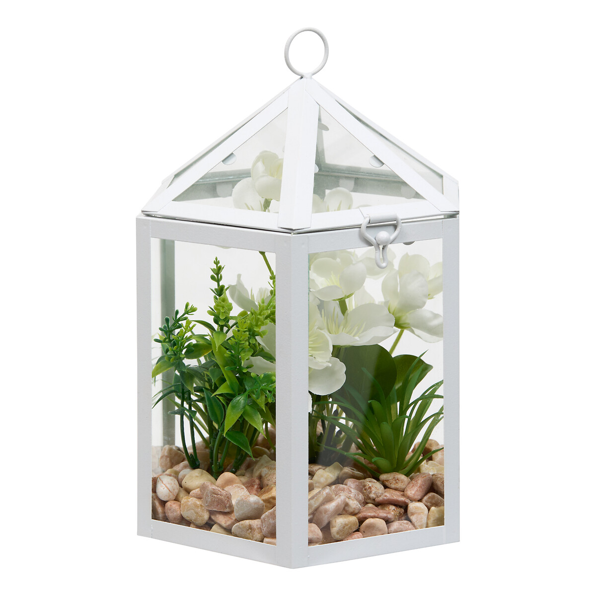 Terrario con plantas artificiales 23cm