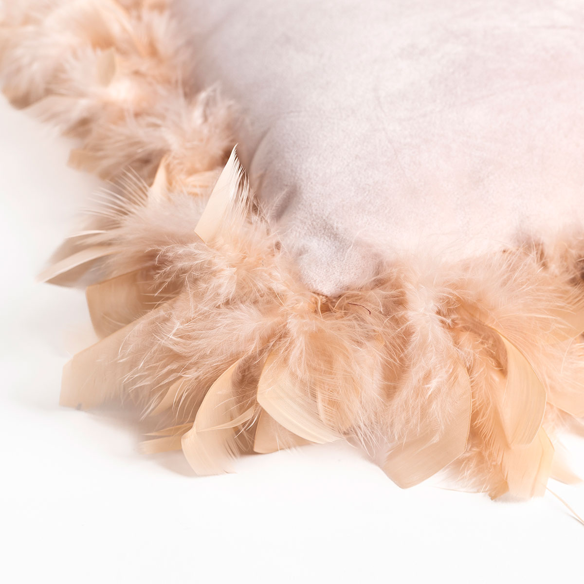 Cojín rosa claro de terciopelo 40x40cm