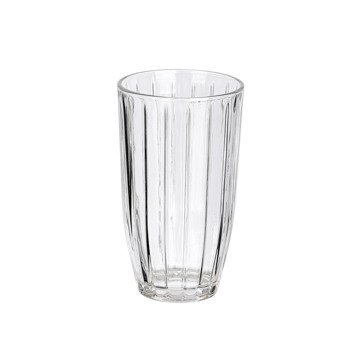 Vaso alto rayas 440 ml de vidrio