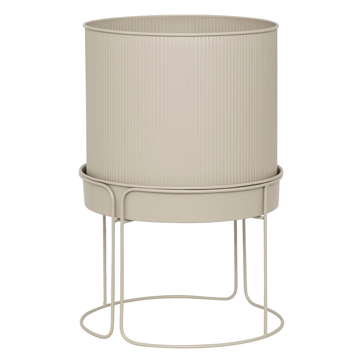 Macetero AZE de metal beige 44,3cm