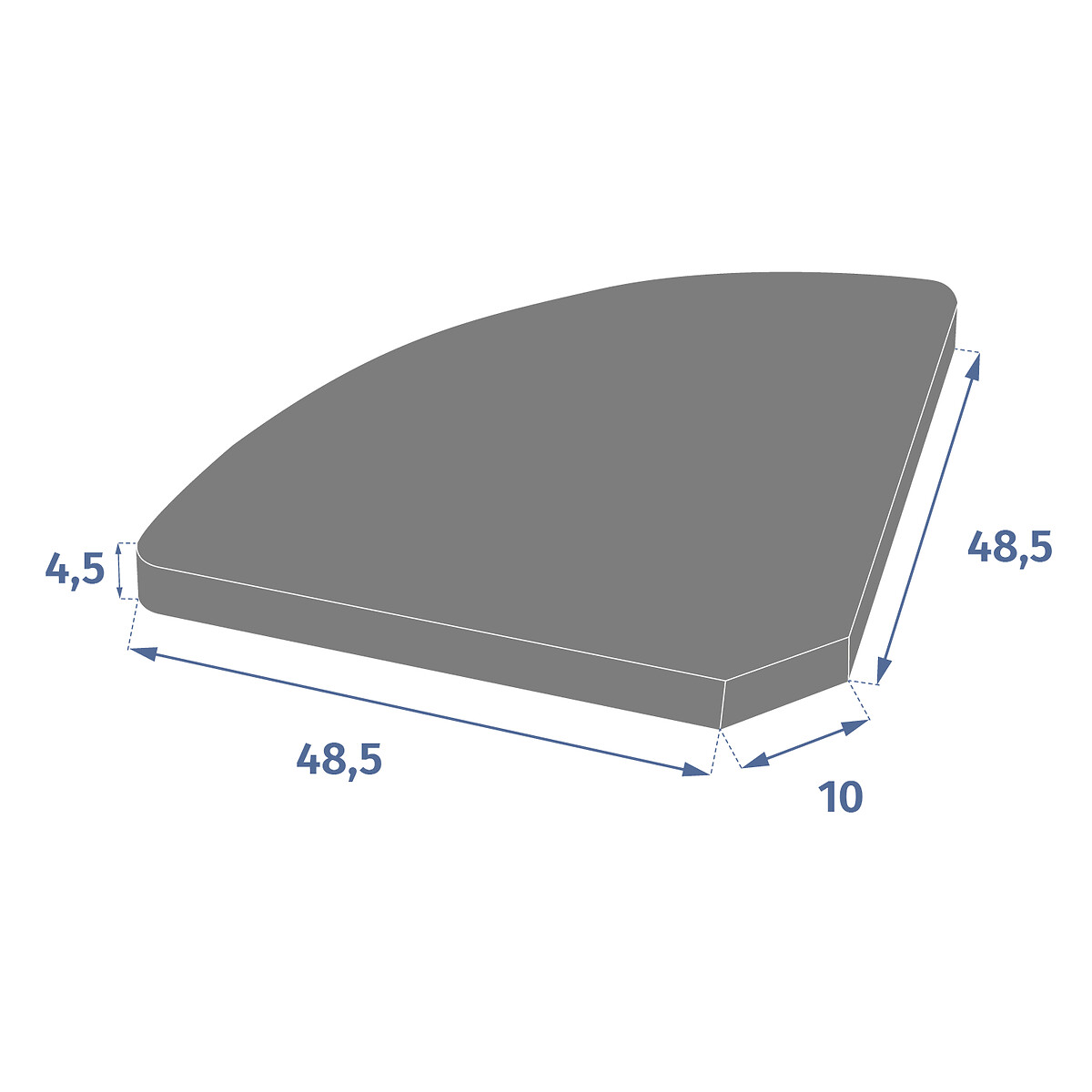 Placa Para Base Guarda-Sol Tizeno Cinzento 16Kg