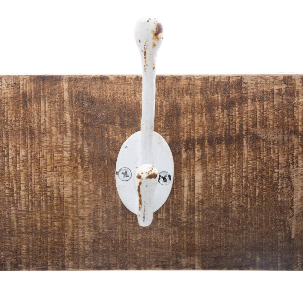 Perchero De Madera C/5 Ganchos 74x9x15Cm