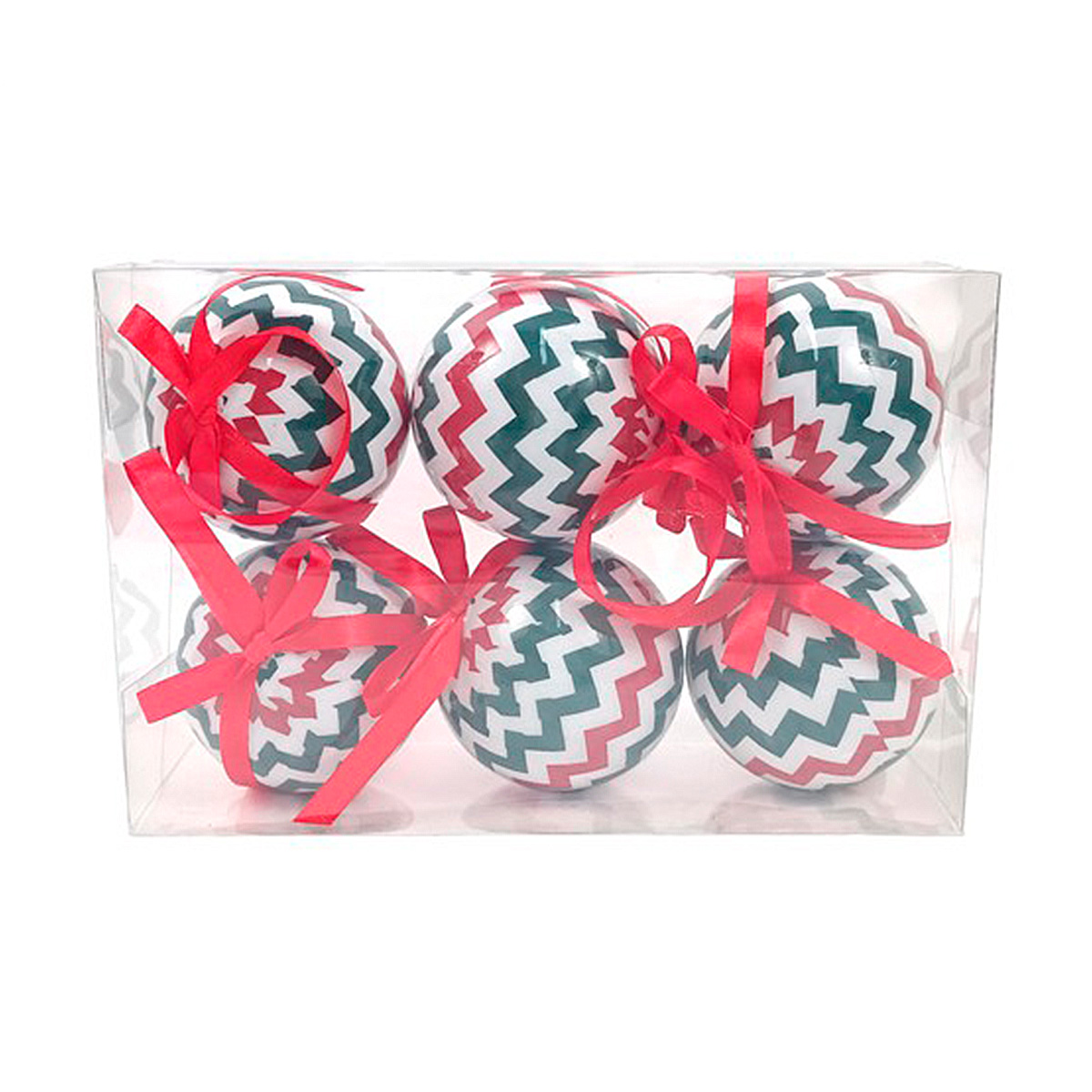Set De 6 Bolas De Navidad 8cm 