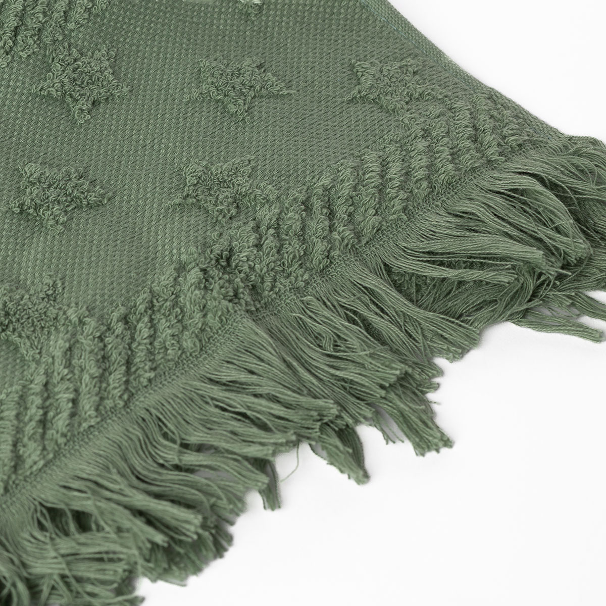 Toalla de mano verde con estrellas 50x90cm
