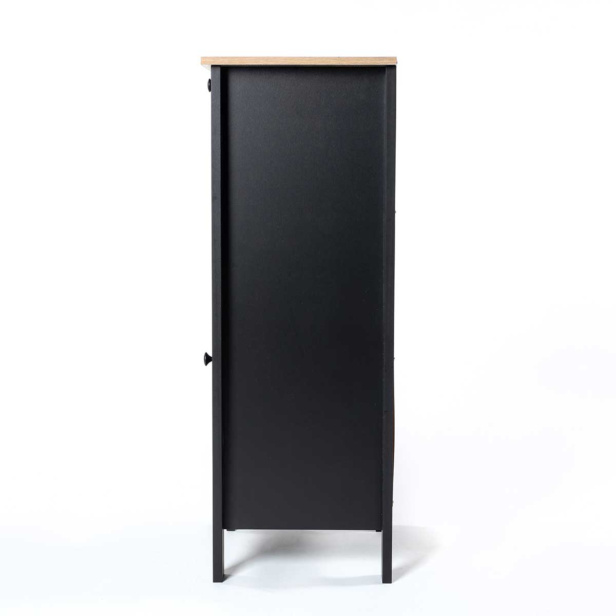 Armario bajo wc ROMA negro y márron 83cm