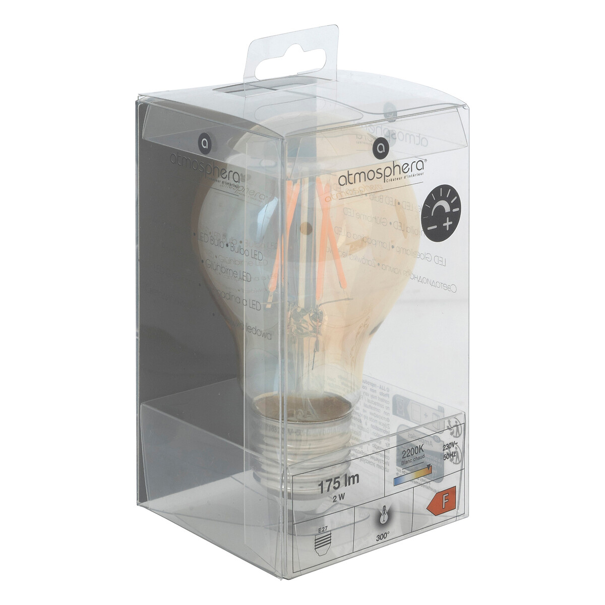 Bombilla Vintage Led Ámbar A60 2W E27