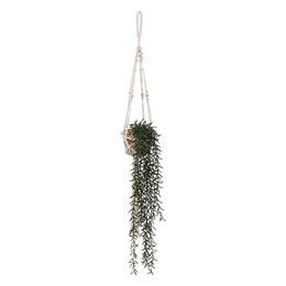 Maceta Colgante C/Planta Artif 13x90Cm