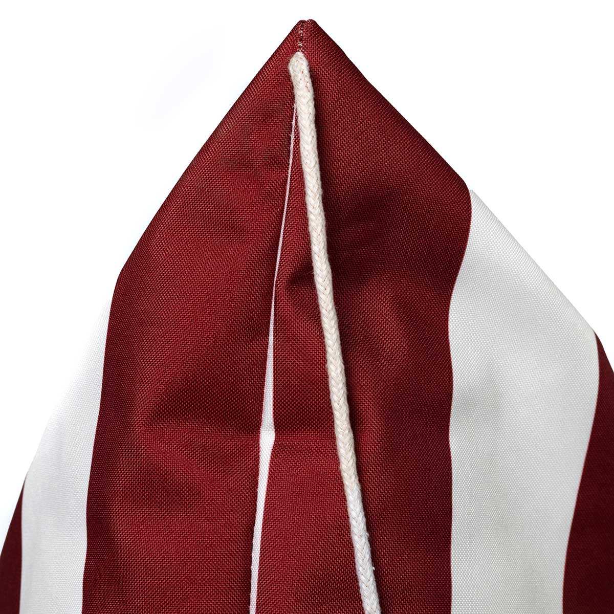 Puf de playa impermeable rayas blancas y burdeos