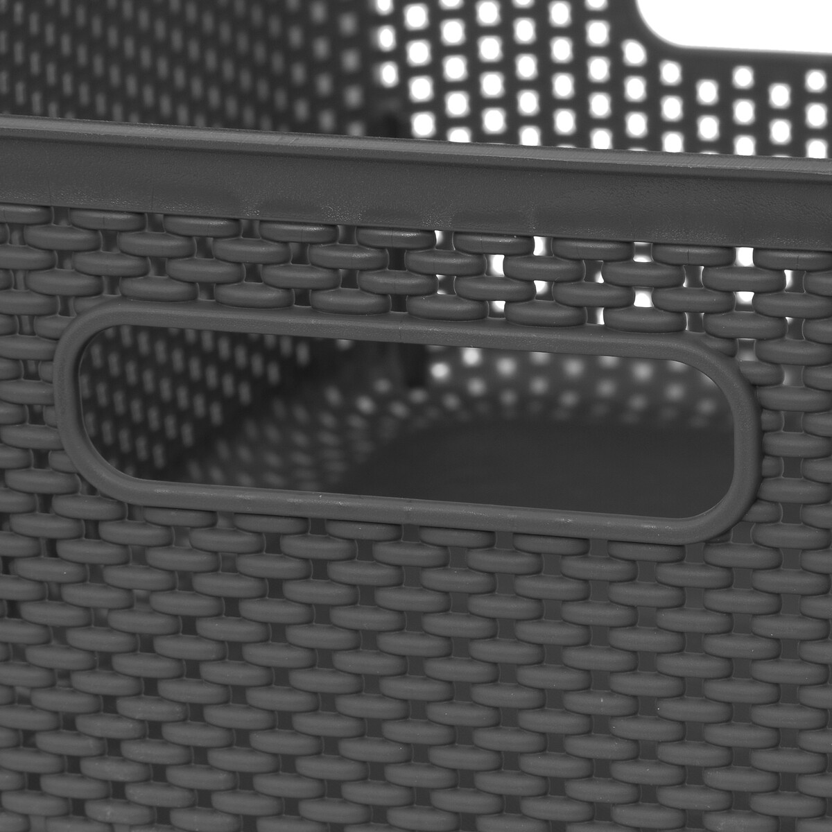 Cesto De Almacenaje Croche Gris Antracite 4L