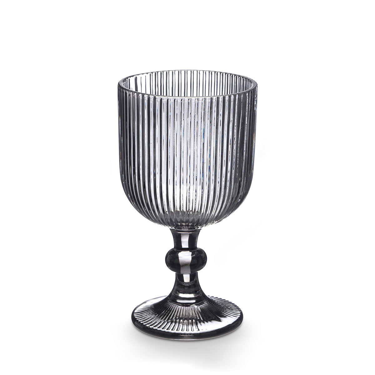 Copa De Agua Rayas Gris De Vidrio 37cl