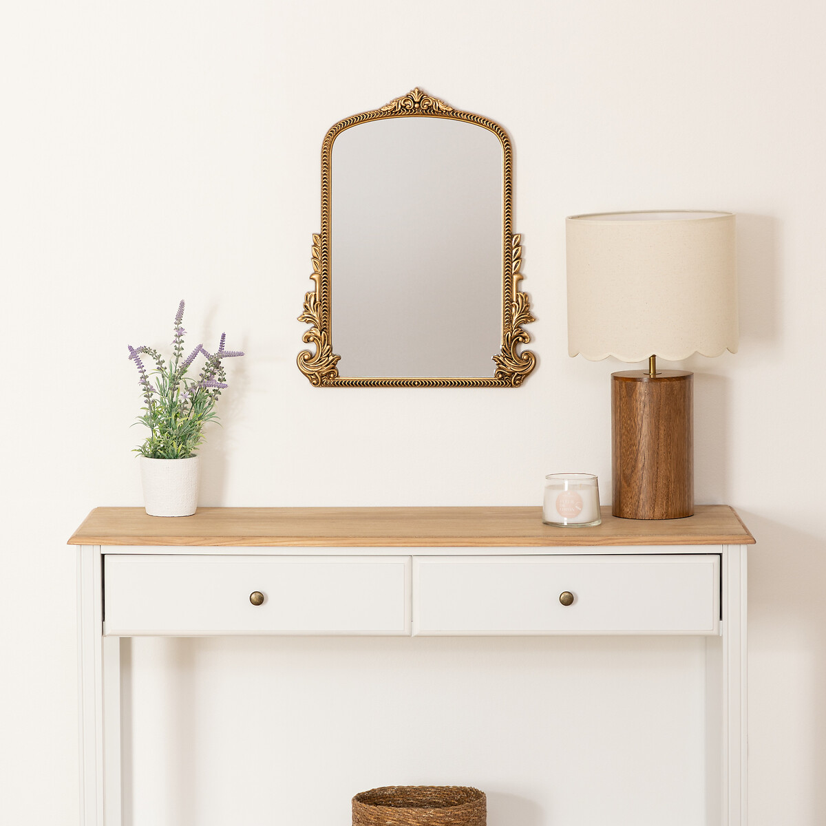 Espejo de pared VICTORIA dorado 51cm