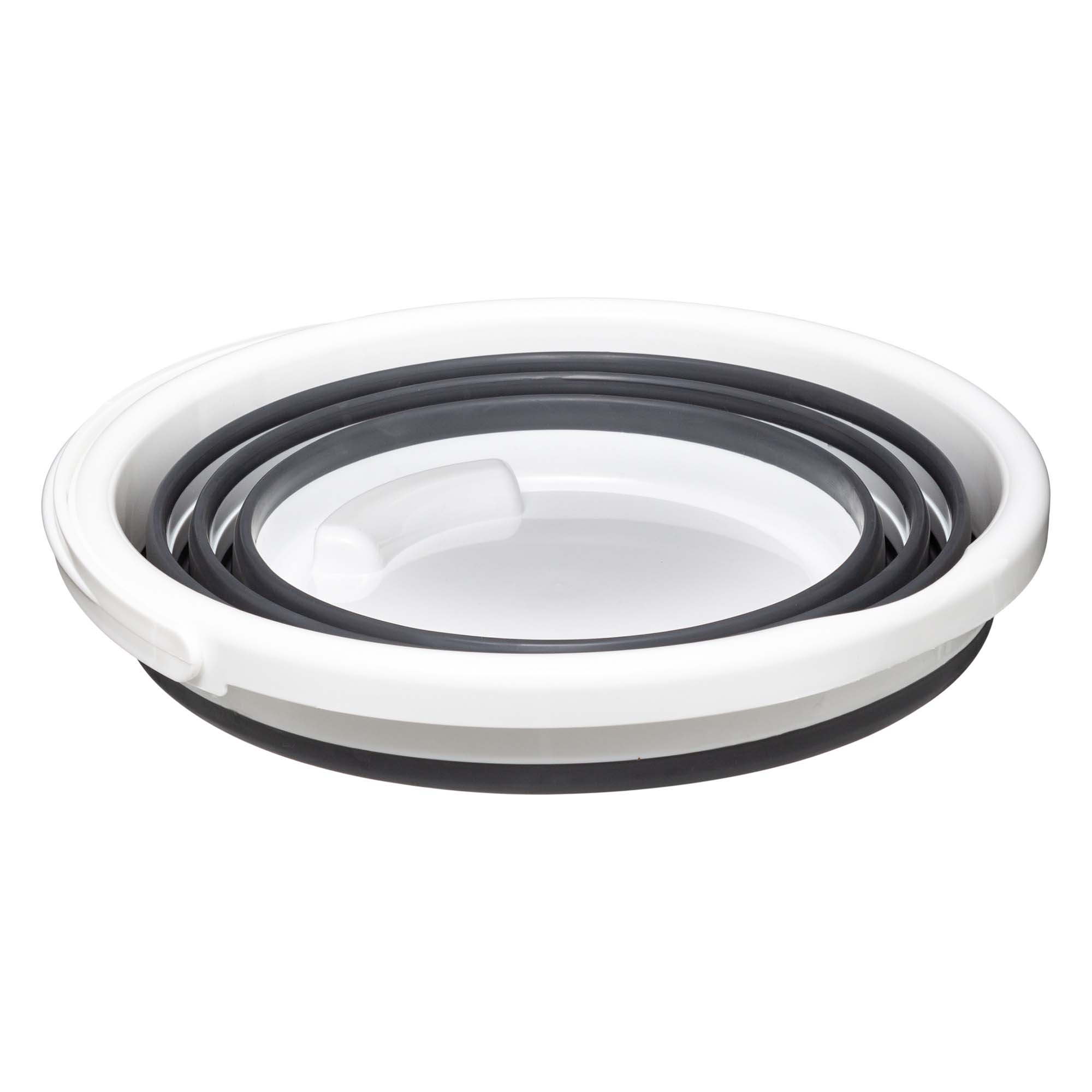 Cubo Retr&aacute;ctil 10L Blanco/Gris