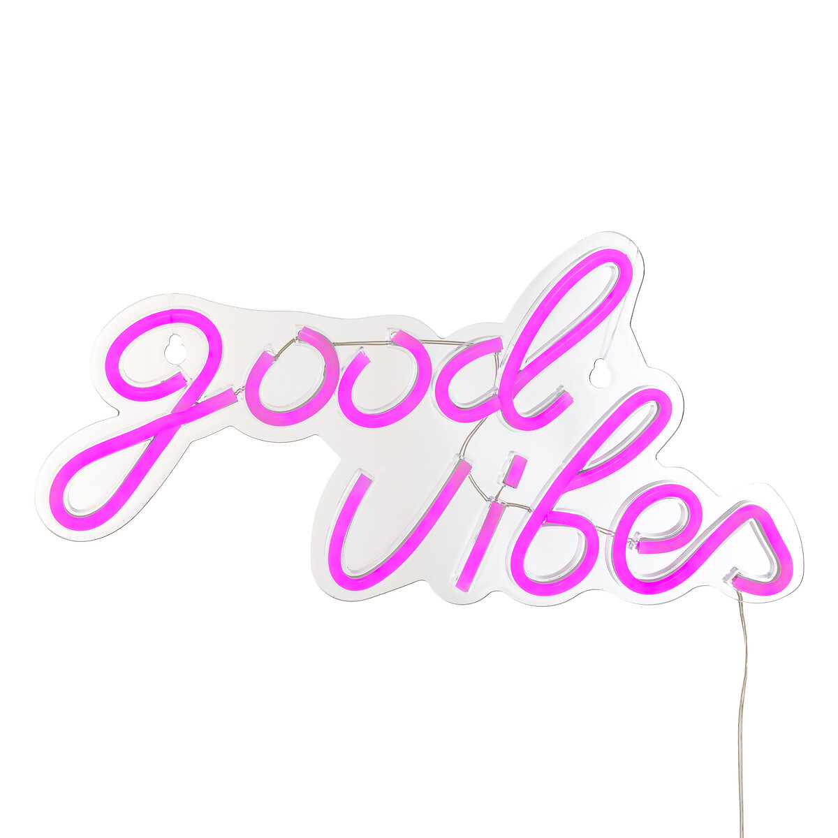 Decoraci&oacute;n mural led neon good vibes