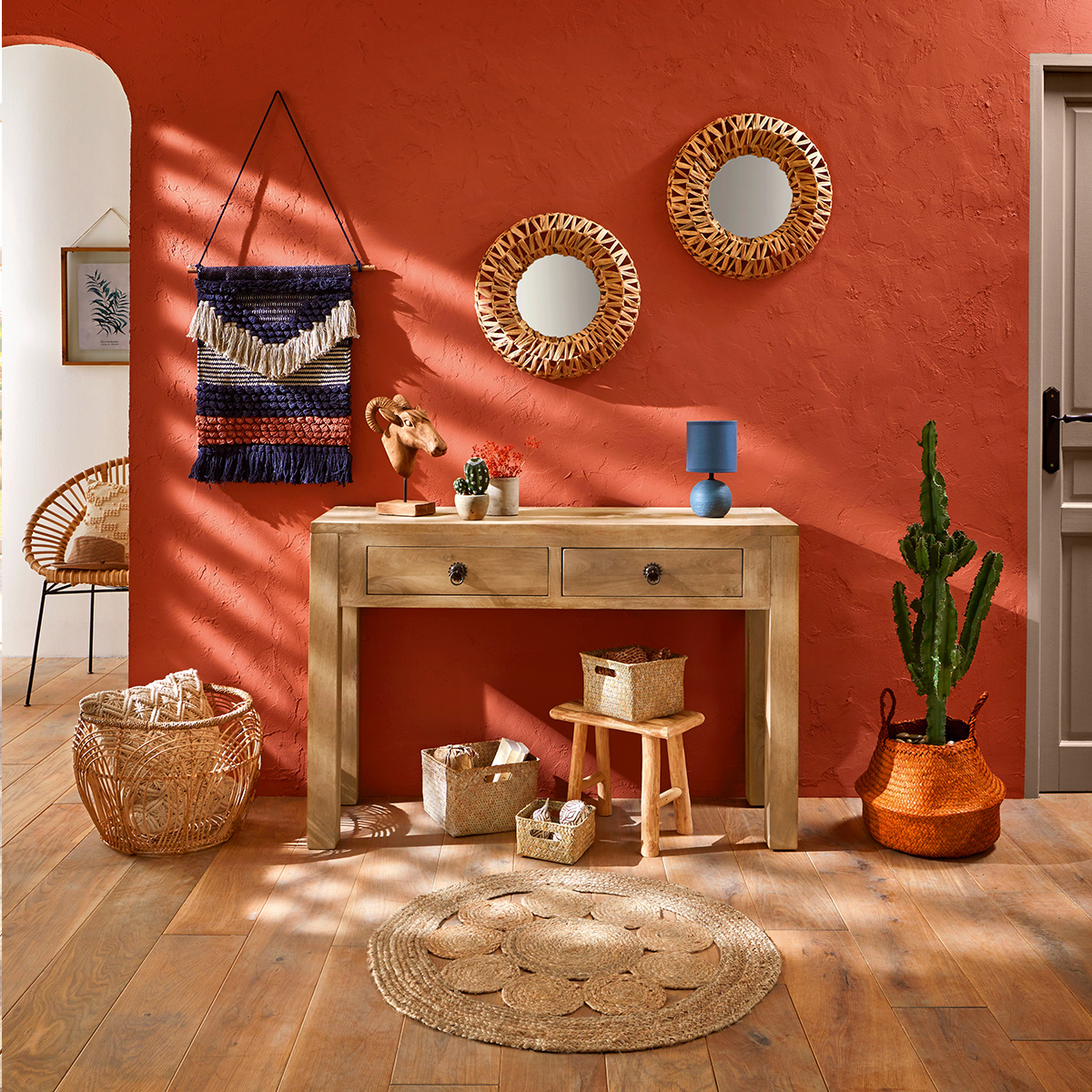 Espejo Pared Terre Beige 45Cm Ref.16697