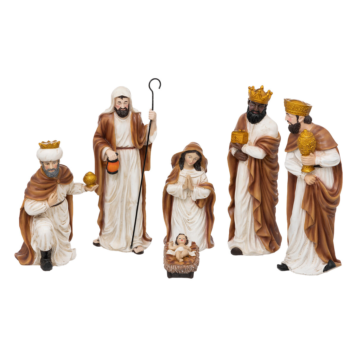 Conjunto De 6 Figuras Para Presépio Em Resina 33cm