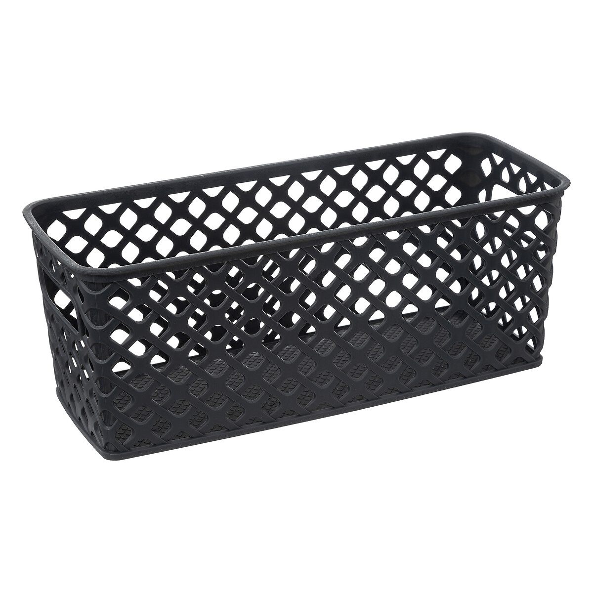 Conjunto De 4 Cestos De Arruma&ccedil;&atilde;o Folk Cinza Escuro