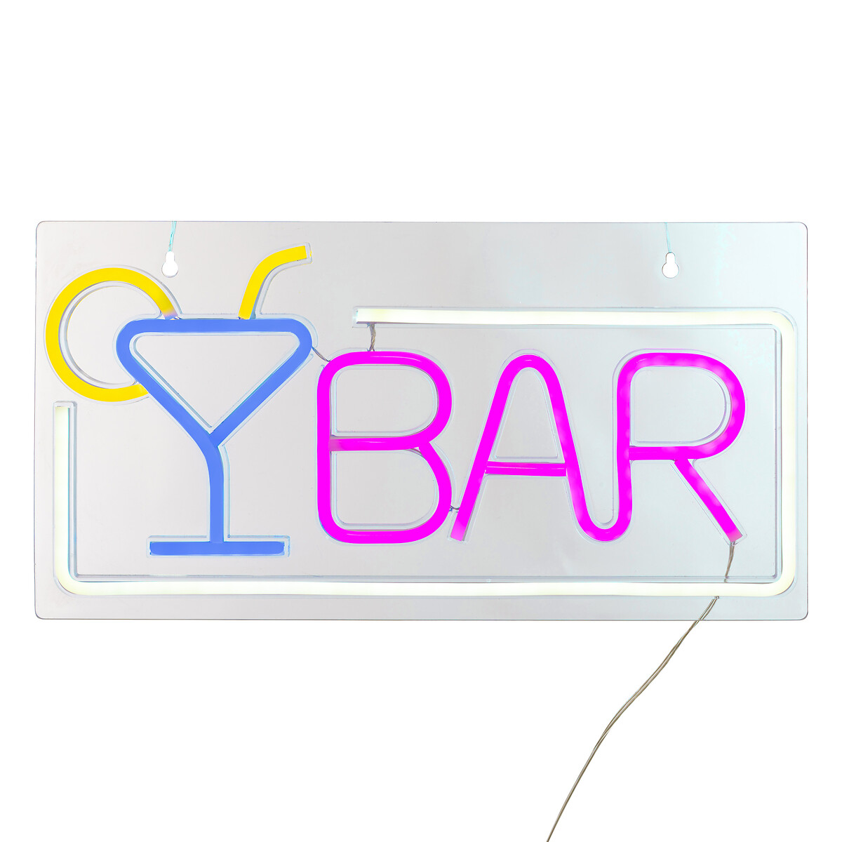 Decoraci&oacute;n mural led neon bar