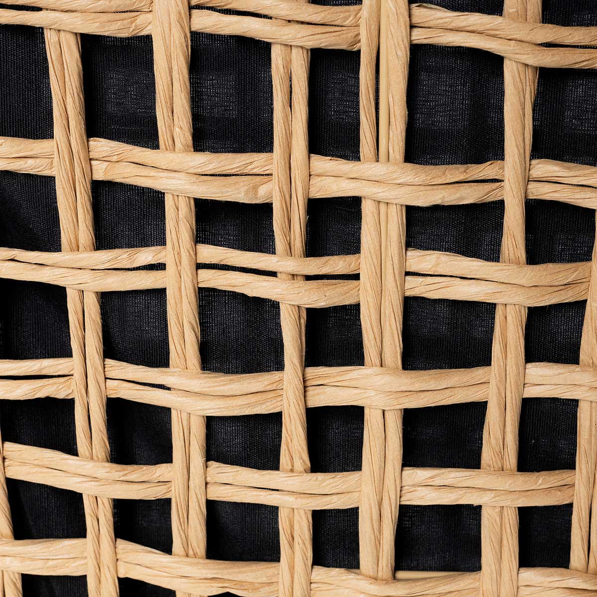 Cesta de ropa de ba&ntilde;o negra y beige 48cm