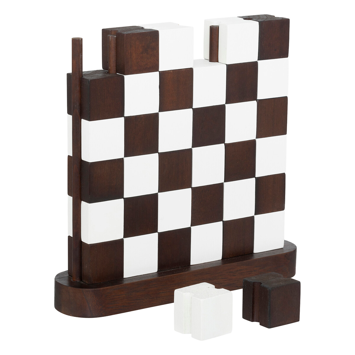 Tablero de ajedrez TWISTED de madera 27x28cm