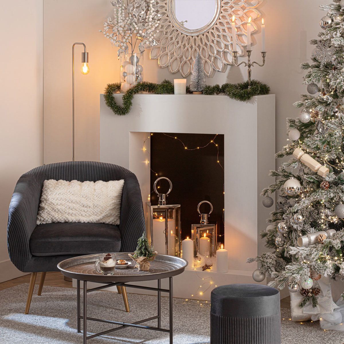 Butaca Solaro Slow Time Gris De Terciopelo