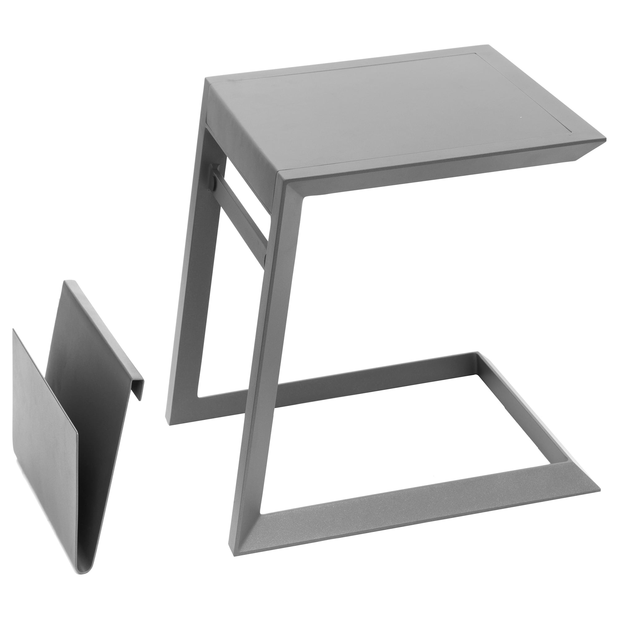 Mesa auxiliar ALLURE graphite de aluminio