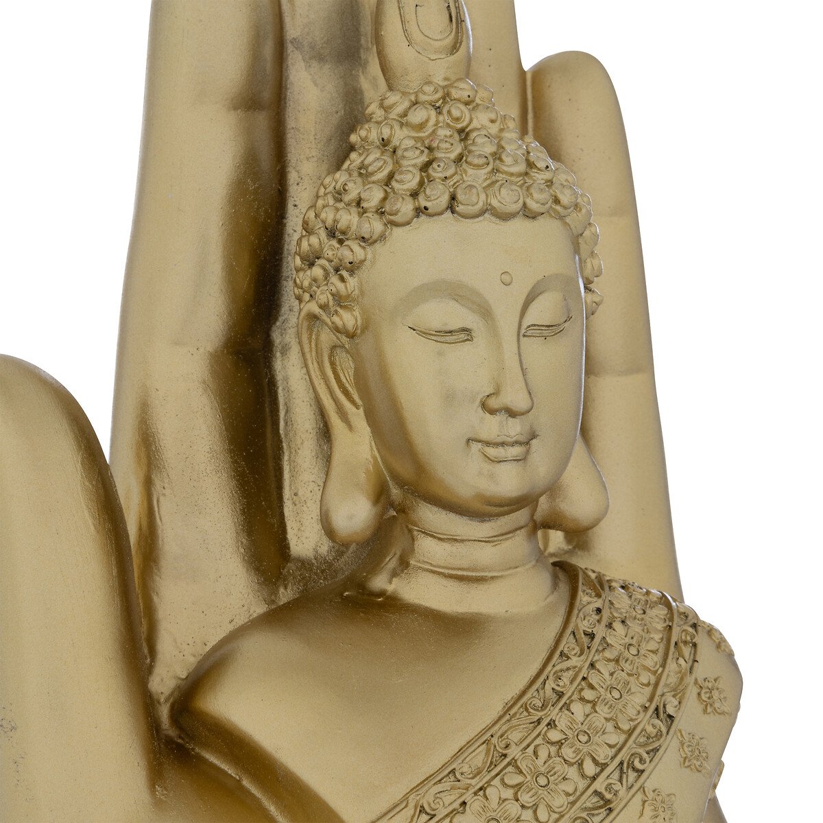 Figura decorativa mano BUDA ANDY 18cm dorada