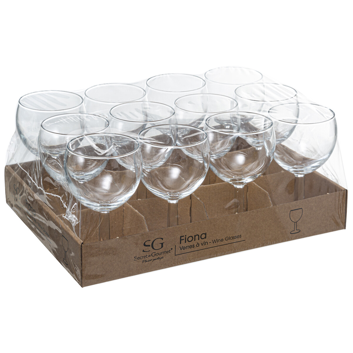 Juego 12 Copas Fiona De Vidrio 19Cl 