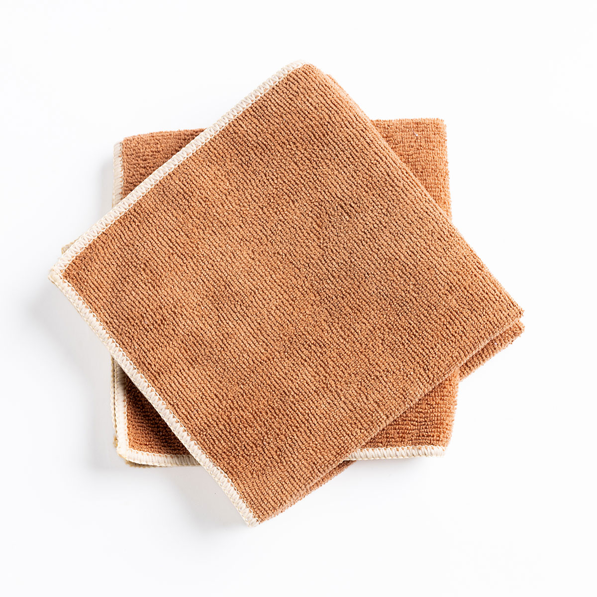 Set 3 bayas microfibra terracota 34x34cm