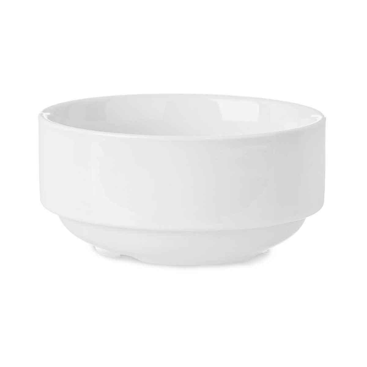 Cuenco Apilable Blanco De Porcelana 42cl