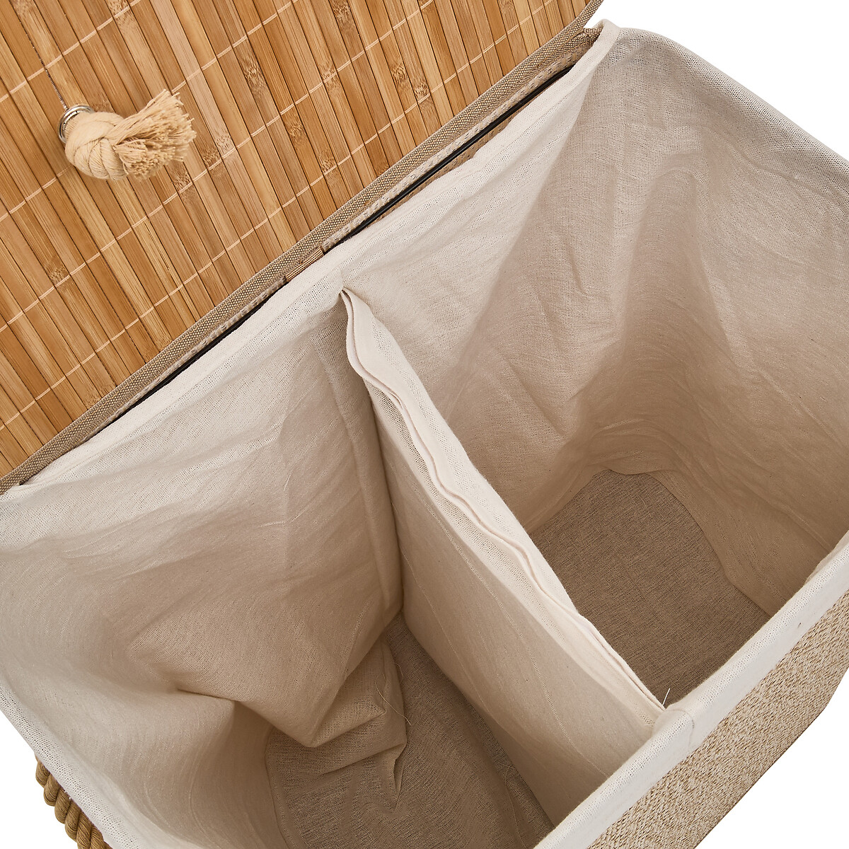 Cesto ropa wc STEMPY marr&oacute;n 100L