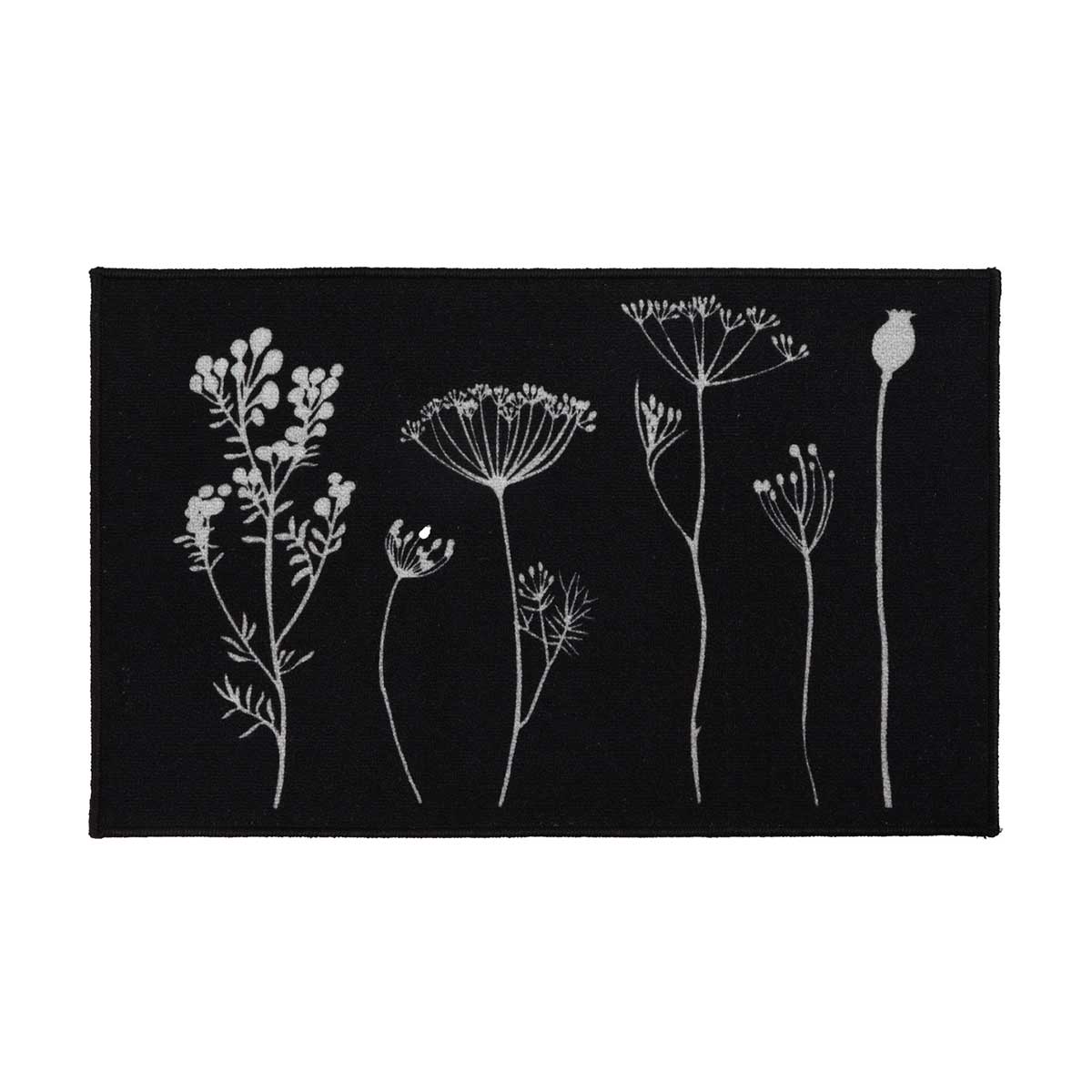 Alfombra Herbier Negra 50x80cm