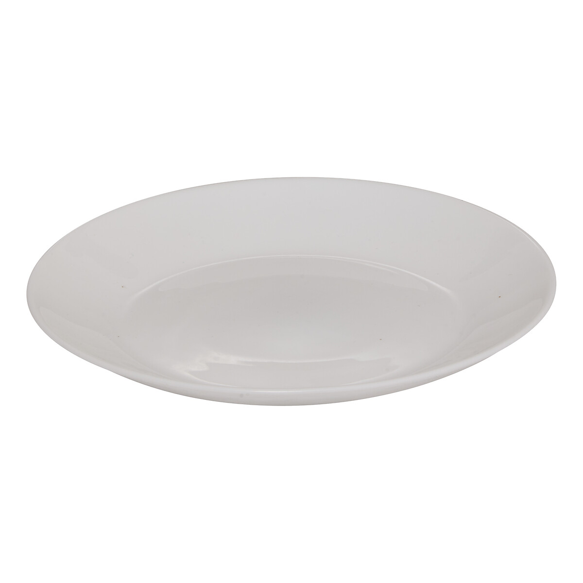 Plato de postre LOUISE blanco de vidrio 18cm