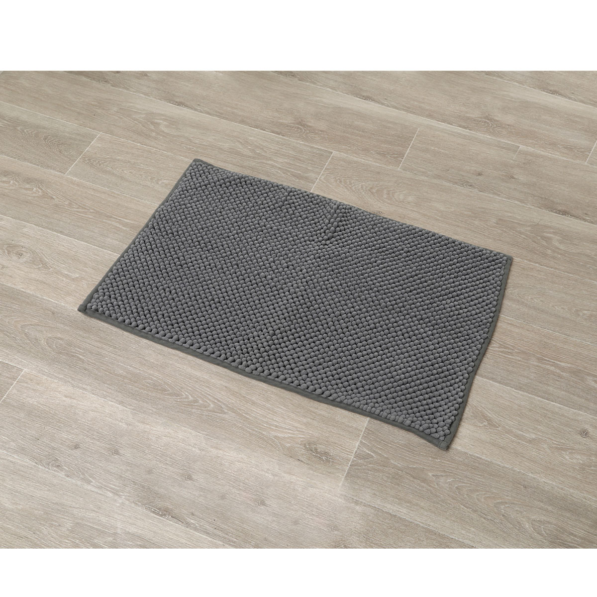 Alfombra De Baño Microfibra Gris 50x80Cm