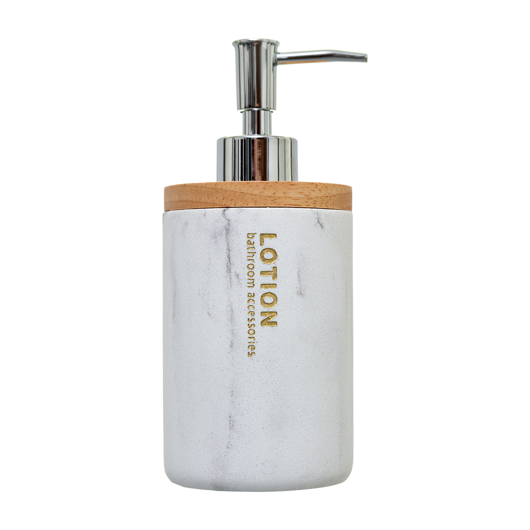Doseador Para Sabonete L&iacute;quido Lea Branco Efeito M&aacute;rmore
