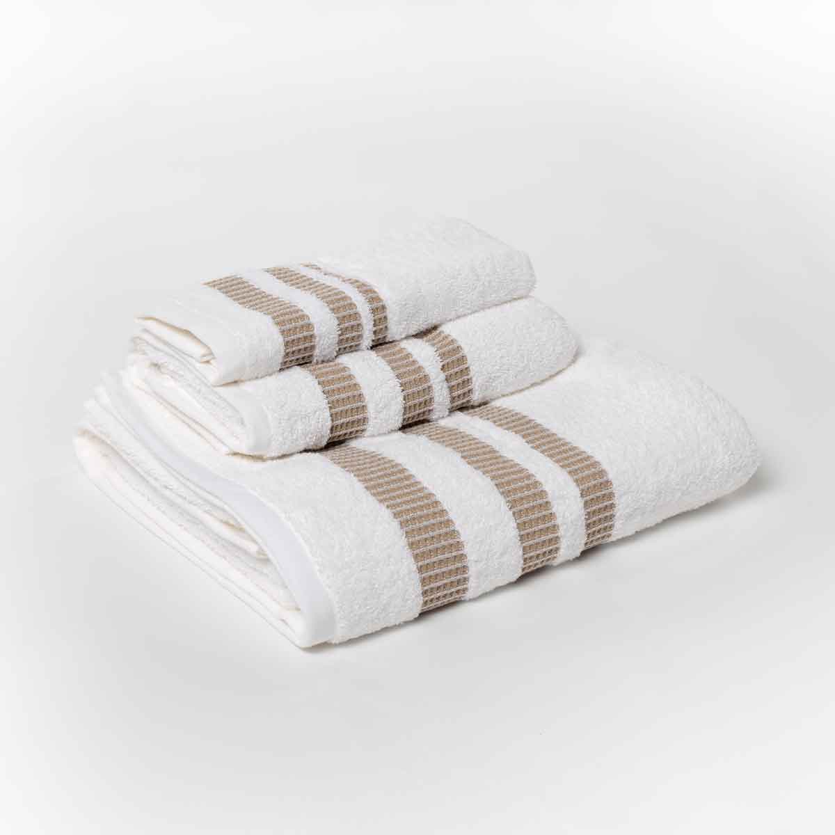 Conjunto de 3 toallas de baño CHLOÉ blanco