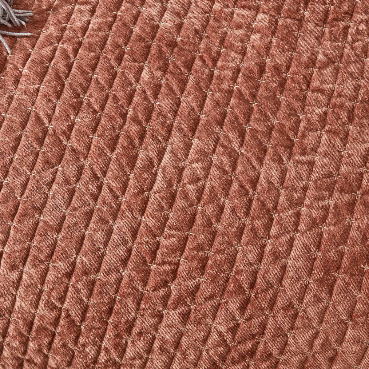 Edred&oacute;n CAMILA terracota de terciopelo 240x260cm