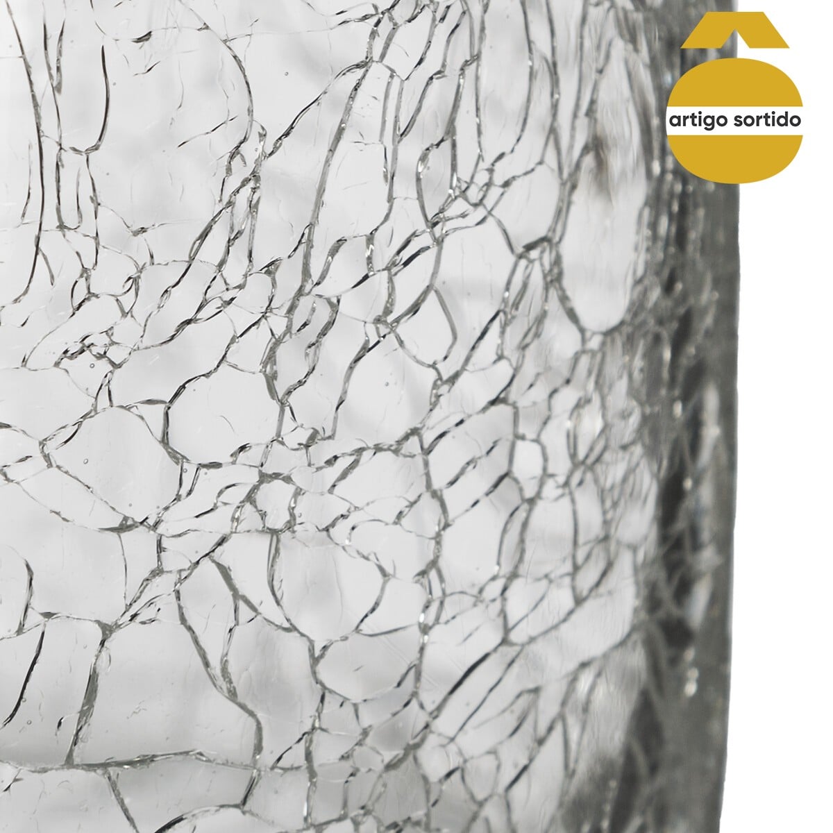 Jarra De Vidro Craquele Coul 20cm