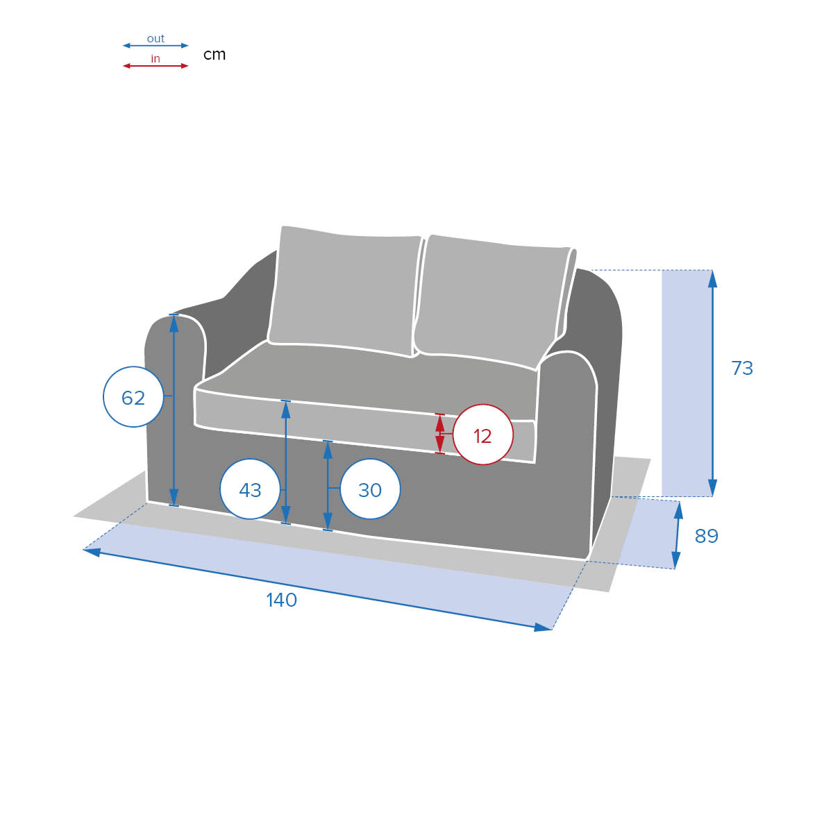 Sofá MOORÉA savana de ratán sintético 2 plazas