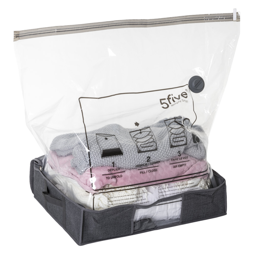 Caja De Almacenaje De Tela Al Vac&iacute;o M