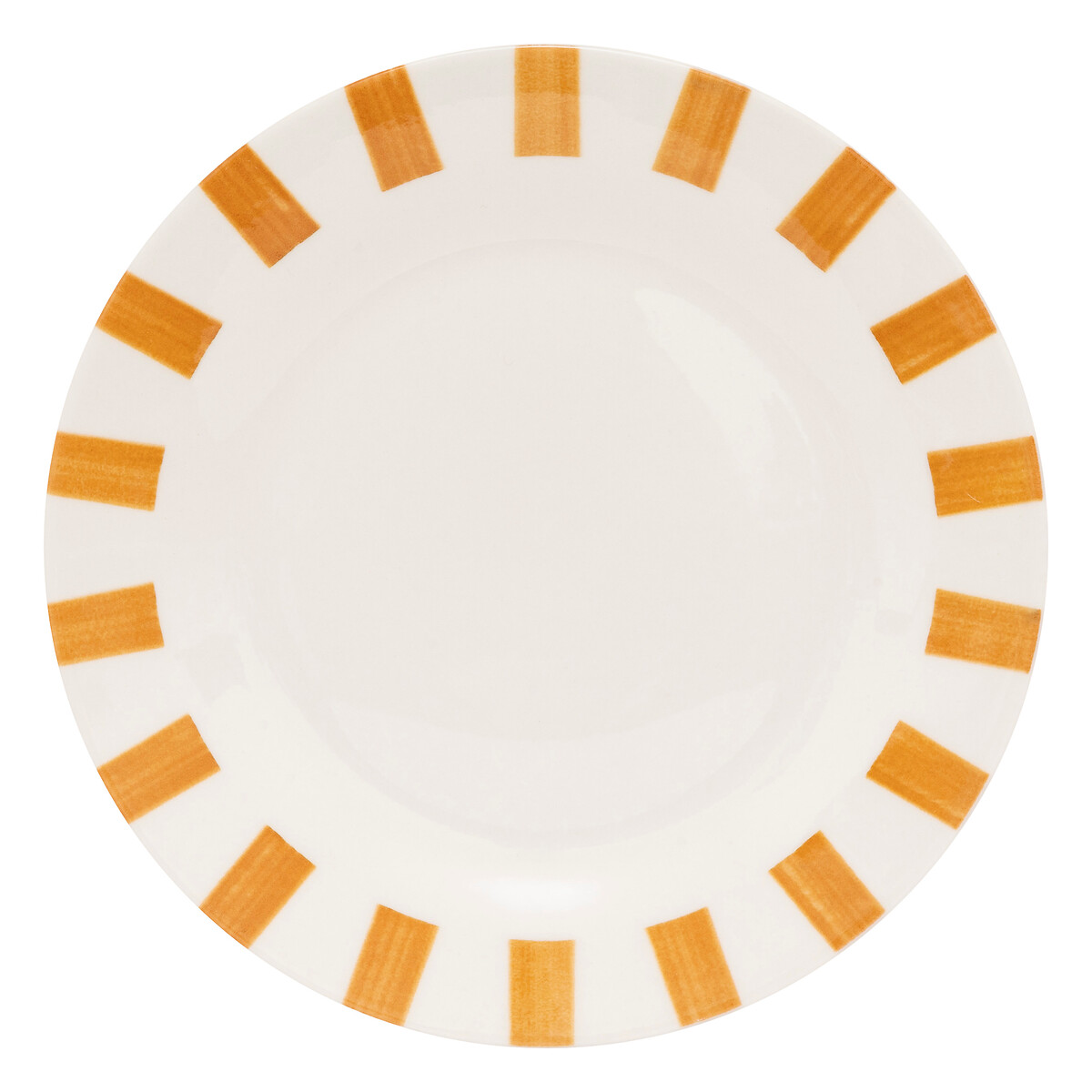 Plato de postre CHERI amarillo de porcelana 19cm