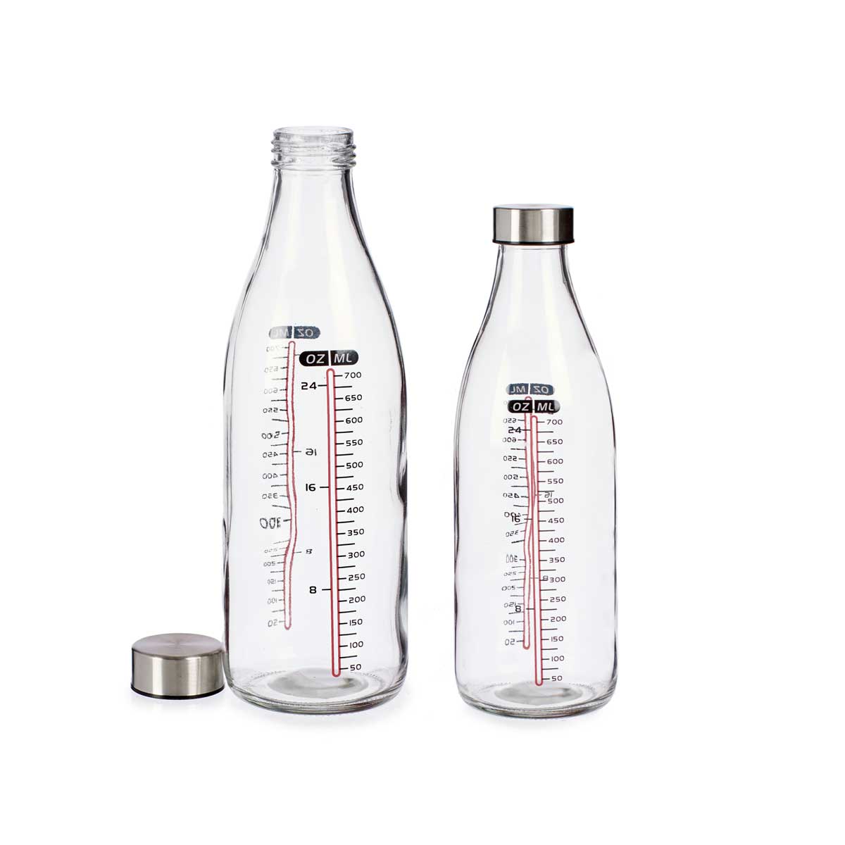 Botella Medidora C/Tapa Metálica 1000Ml