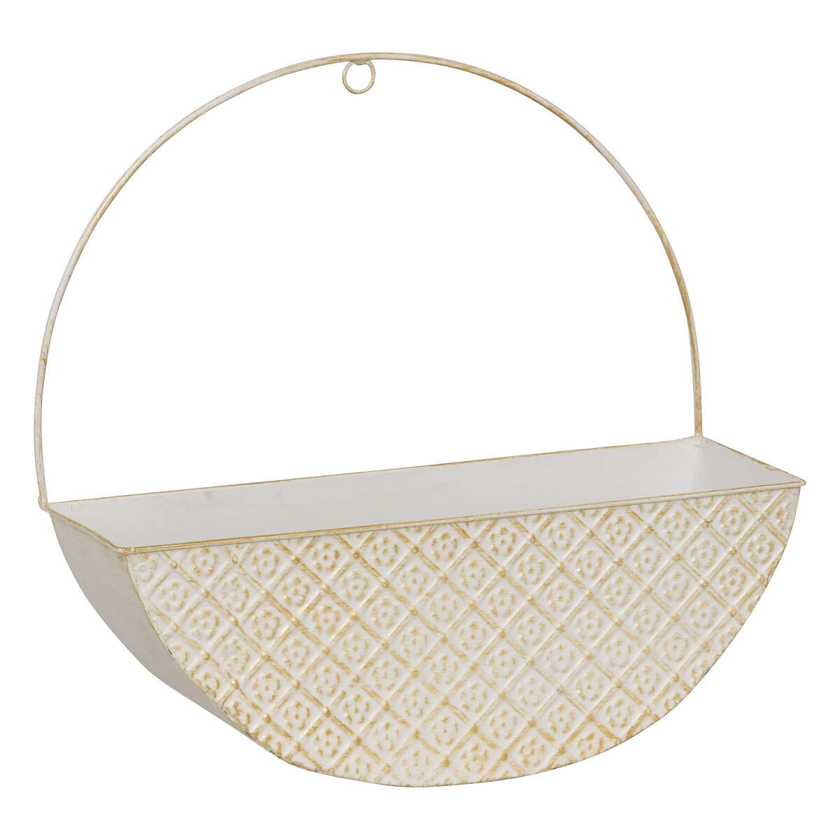 Florero TINO de metal blanco 28cm