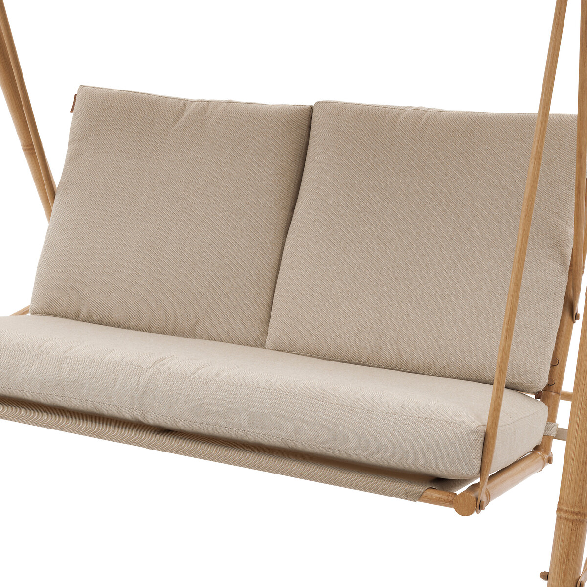 Columpio BAROE de acero efecto madera 2 plazas