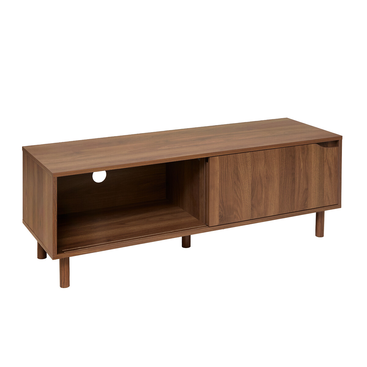 Mueble de TV SLIDY marr&oacute;n de mdf con 2 puertas