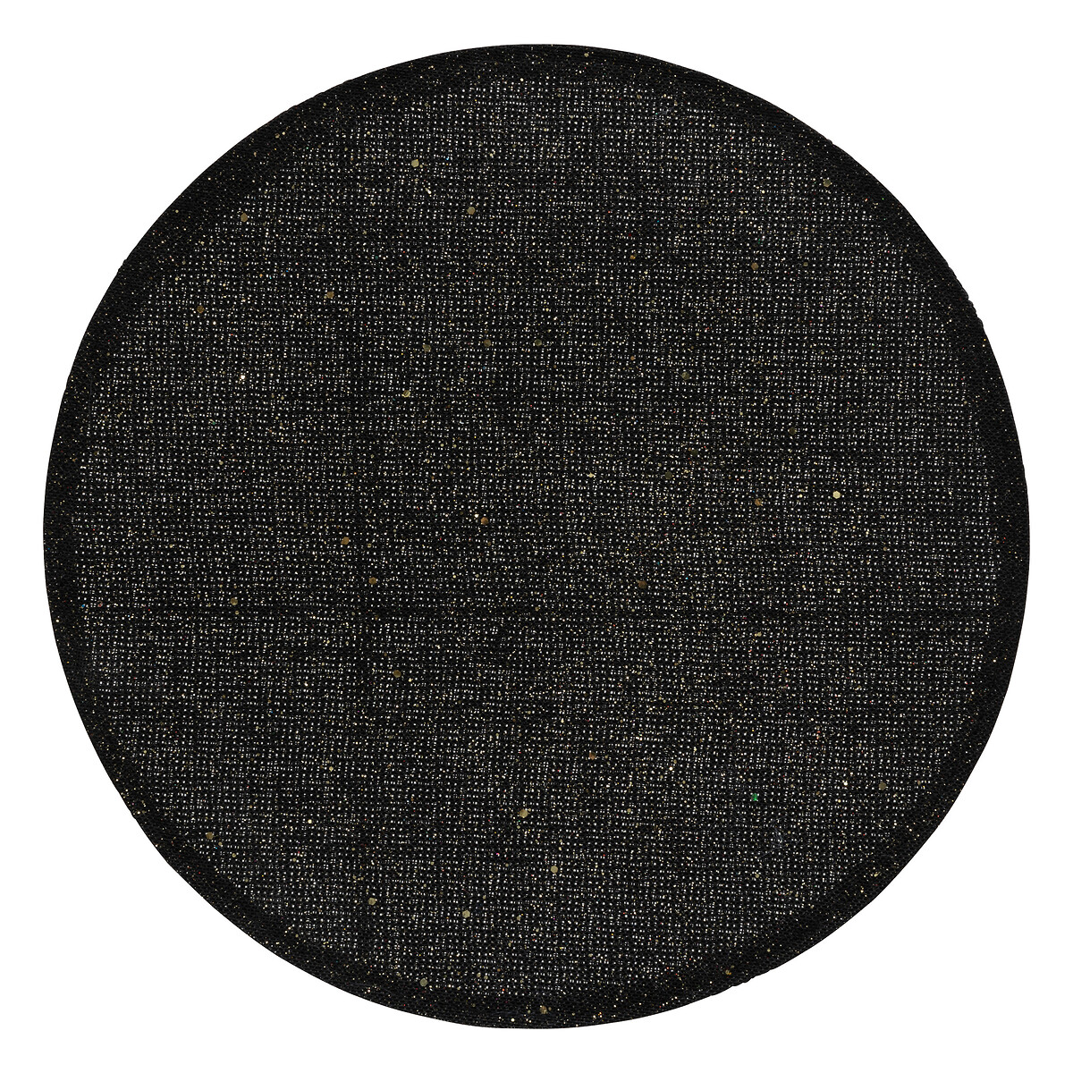 Mantel individual redondo negro 38cm