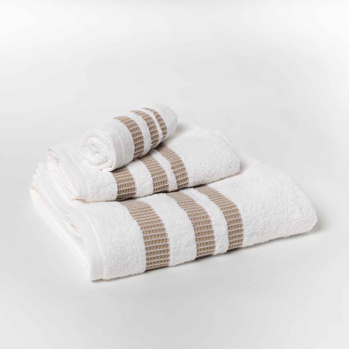 Conjunto de 3 toallas de baño CHLOÉ blanco